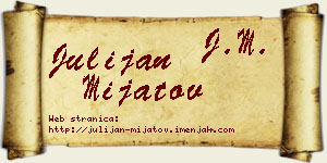 Julijan Mijatov vizit kartica